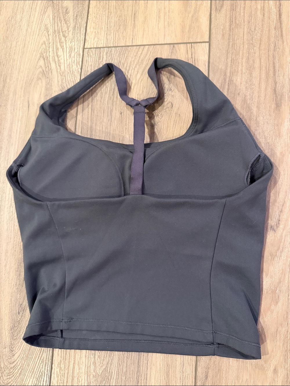 Oner Active Square-Neck Mid-Length Tank Top Coal - Picture 3 of 3